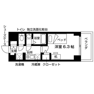 エスリードカレッジゲート南草津【10階】の間取り