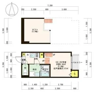 ハーモニーテラス新田IV【2階】の間取り