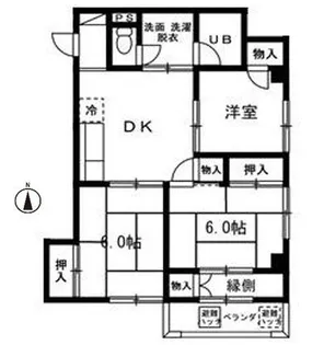 サンライズ南葛西【3階】の間取り