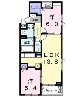 アベニール蕨【3階】の間取り