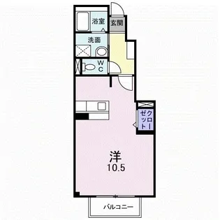 シャモニー弐番館【1階】の間取り