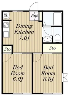 チェリーコート柚木【2階】の間取り