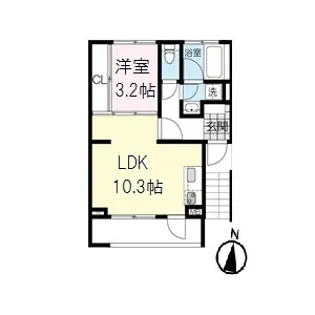 アーバンフラッツ五橋 【中央棟】【3階】の間取り