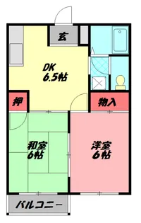 エルディム中田A棟【2階】の間取り