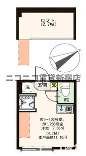 ハーモニーテラス志茂VIII【2階】の間取り