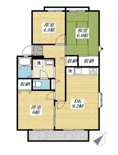 リビエール南平C棟【1階】の間取り