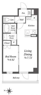 Alpha Prime東陽町【8階】の間取り