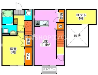 ラ・フルーレット2番館の間取り