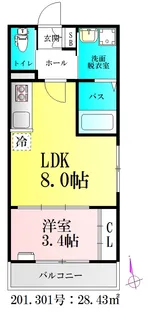 BAU北仙台【2階】の間取り