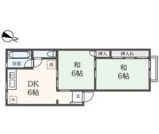 メゾン港南【2階】の間取り