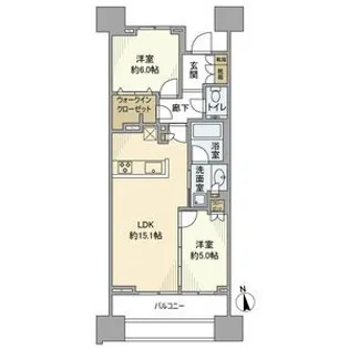 プラウド京王聖蹟桜ヶ丘【18階】の間取り