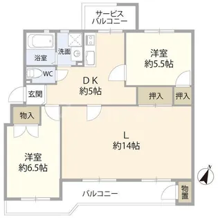 江戸川台グリーンハイツ四号棟(0005855)【2階】の間取り