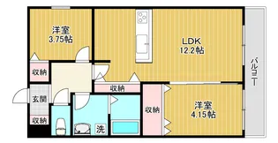 仮称)上島町B棟【3階】の間取り