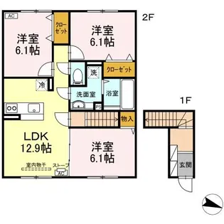 ウィット浜館【2階】の間取り
