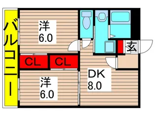 関原ロイヤルハイツIII【3階】の間取り