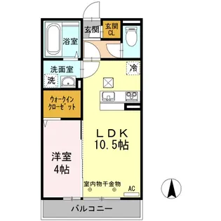 グランシャリオA棟【3階】の間取り