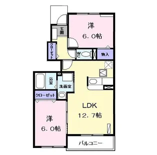 ミドル ガーデン舟入 I【1階】の間取り