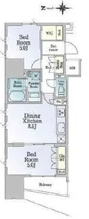 ルフォンブランシェ品川南大井【3階】の間取り