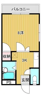 セジュール三峰【2階】の間取り