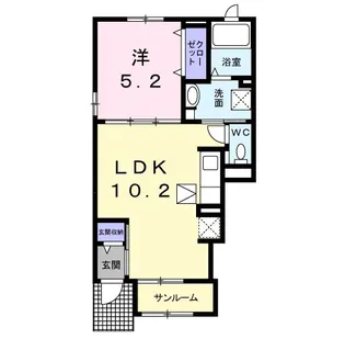 グランパール富里七栄 VI【1階】の間取り
