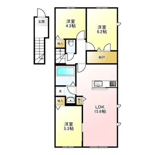 Clasia Jindaiji【2階】の間取り