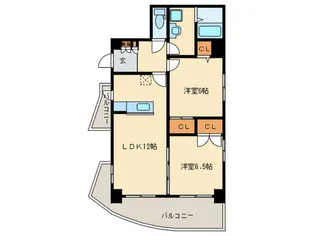ル・クラージュ箱崎【4階】の間取り