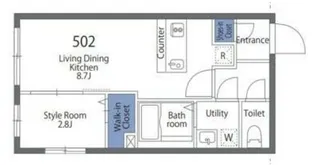 プライムブリス文京春日【4階】の間取り