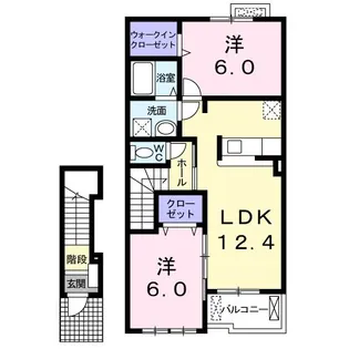クローバー【2階】の間取り