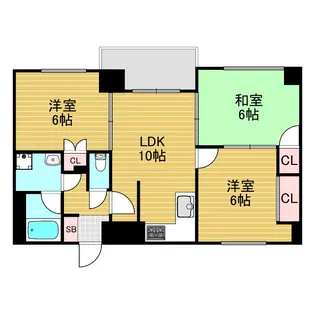 グラントピア新大阪【10階】の間取り