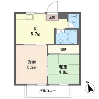 コーポエルム【2階】の間取り