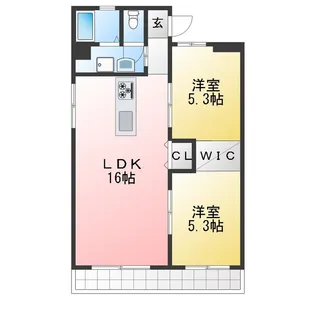 グリーンハイツ【2階】の間取り