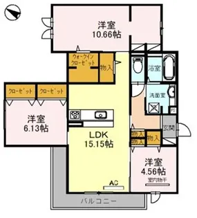 チェリーヒルズUENO【3階】の間取り