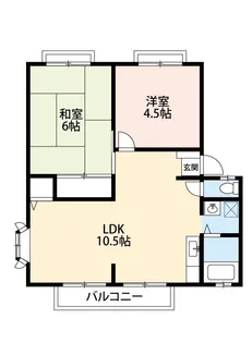 サンビレッジ岸部【1階】の間取り