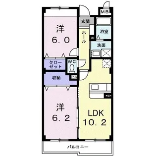 ノース ビレッジ【1階】の間取り