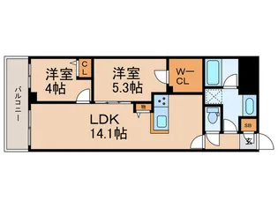 プライムガーデン若木【2階】の間取り