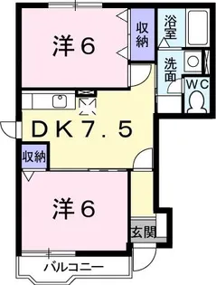 ガーデンロイヤルA【1階】の間取り
