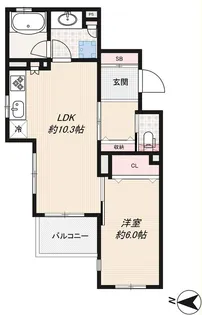 フェリアル豪徳寺【2階】の間取り