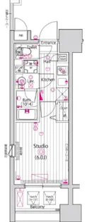 ガーラ・シティ新丸子駅前【8階】の間取り