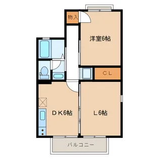 ミーツハオスB【2階】の間取り