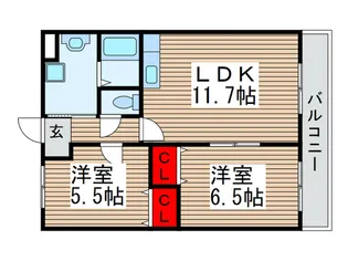 クレストガーデン南柏【3階】の間取り