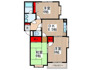 シャルマンコーポ福田【3階】の間取り