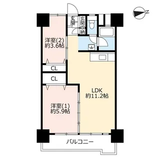 UR川口芝園【10階】の間取り