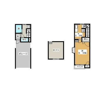 ハイクオリティ三輪 C棟【1階】の間取り