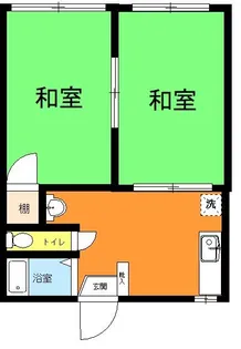 起コーポ【2階】の間取り