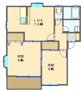 サンリヴァーハイツA・B【1階】の間取り