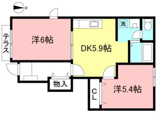 ピュアホワイト国立【1階】の間取り