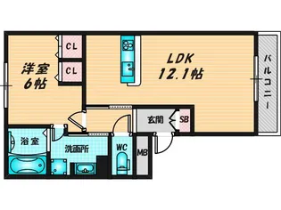 コンフォールミタニ【2階】の間取り