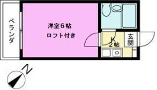 ジュネパレス越谷第14【1階】の間取り