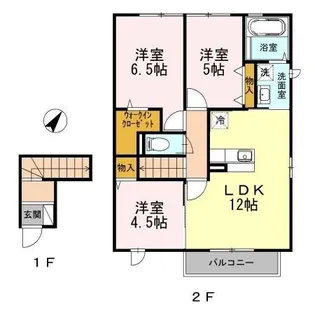 ライスフィールド ハピネス A【2階】の間取り