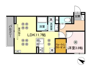 サンガーデン新山口A棟【2階】の間取り